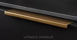 Uchwyt listwowy 0518/128 ciemny mosiądz szczotkowany/czarny