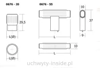 Gałka meblowa Brooklyn 0676/20 brąz szczotkowany - 3