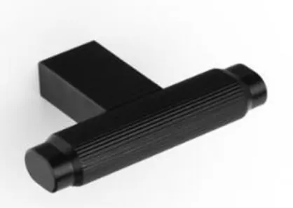 Gałka meblowa"T" Brooklyn 0676/55 czarny szczotkowany