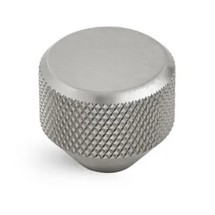 Gałka meblowa radełkowana  8892 fi 26 nikiel satyna