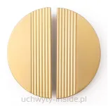 Uchwyt  meblowy półkole 4827/128 złoty szczotkowany - 2