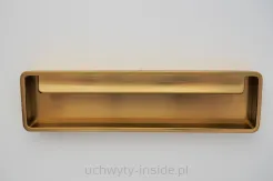 Uchwyt wpuszczany 0542/128 złoty szczotkowany