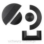 Uchwyt meblowy  półkole 4821/128 czarny mat - 2