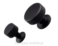 Gałka meblowa ryflowana 4254/35  czarny mat - 2
