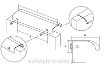 Uchwyt listwowy 0372/rozstaw od 32-1440 mm ciemny mosiądz szczotkowany - 7