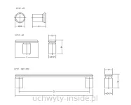 Uchwyt meblowy  FASE 0712/160 brąz szczotkowany - 7