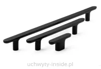 Gałka meblowa ryflowana T-bar 4728/70 czarny mat - 3